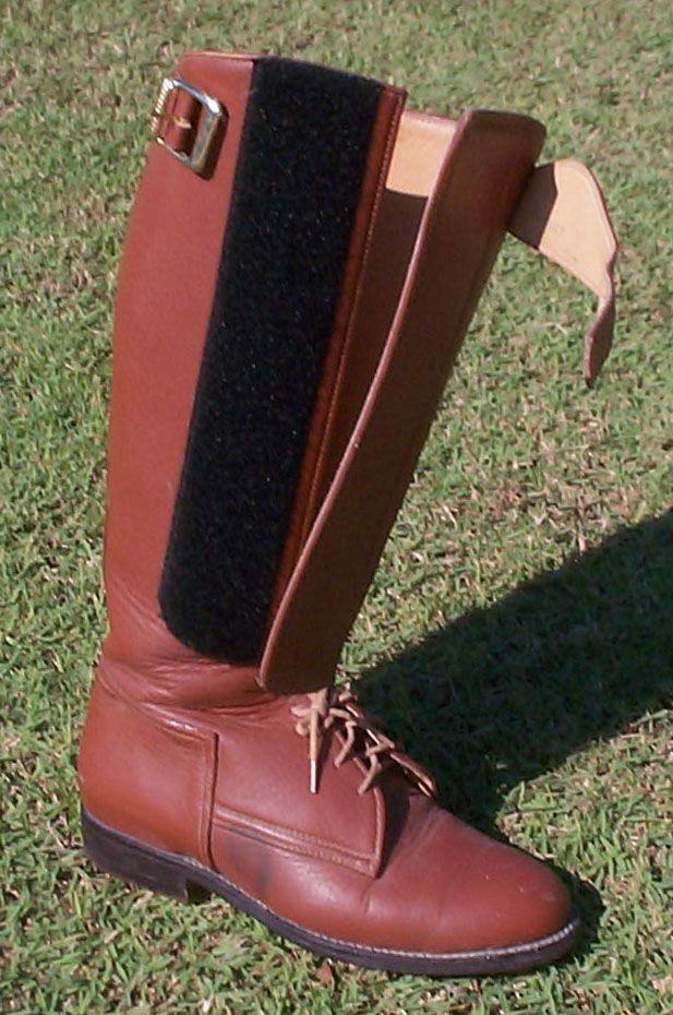 German Polo Boot with Lace & Velcro - Light Tan Oiled Leather